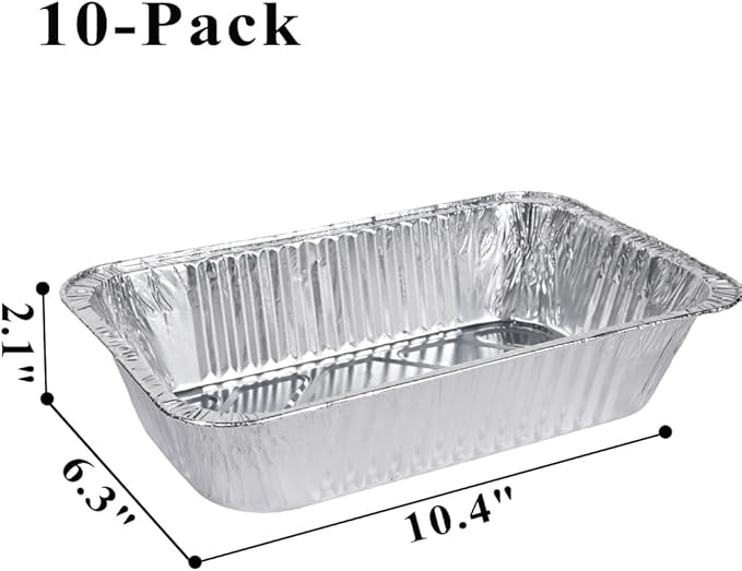 Drip Pans for Char Broil the Big Easy Oil-less Turkey Fryer 2425514W12, Disposable Heavy Duty Aluminum Foil Grease Tray Liner for Charbroil Grill, 10 Pack