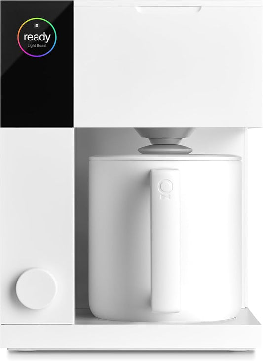 Fellow Aiden Precision Drip Coffee Maker, Thermal Carafe, Perfect Temperature Control, Bloom Cycle, Single Serve to 10 Cup Capacity, Matte White