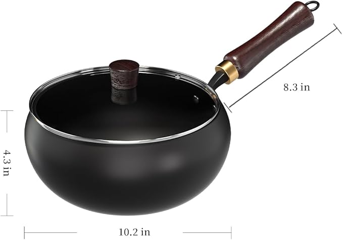 Unadulterated Iron Frying Pan, Uncoated Heats Evenly Multi-Purpose Frying Pan for Any Stovetop, Oven or Even Campfire with Tempered Glass Lid and Wooden Handle