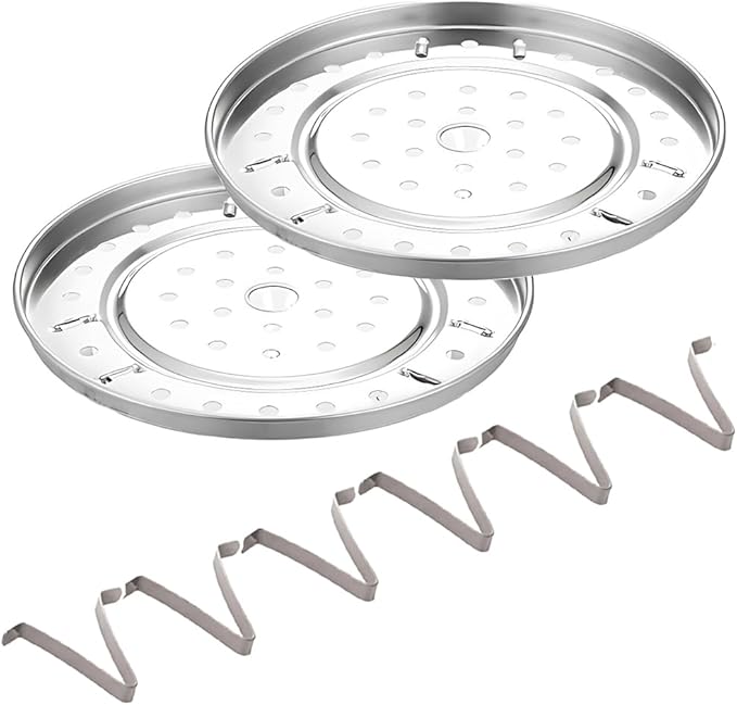 10.8 Inch Pressure Cooker Rack 2 Pack Water Bath Canner Rack with Detachable Legs Stainless Steel Food Steamer Racks for Cooking,Toast,Bread,Salad,Baking (10.8"/275mm)