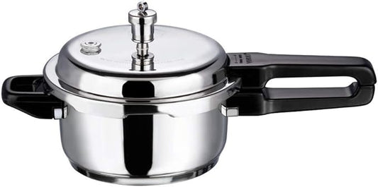 Vinod Pressure Cooker Stainless Steel – Outer Lid - 2 Liter – Induction Base Cooker – Indian Pressure Cooker – Sandwich Bottom – Best Used For Indian Cooking, Soups, and Rice Recipes, Quinoa