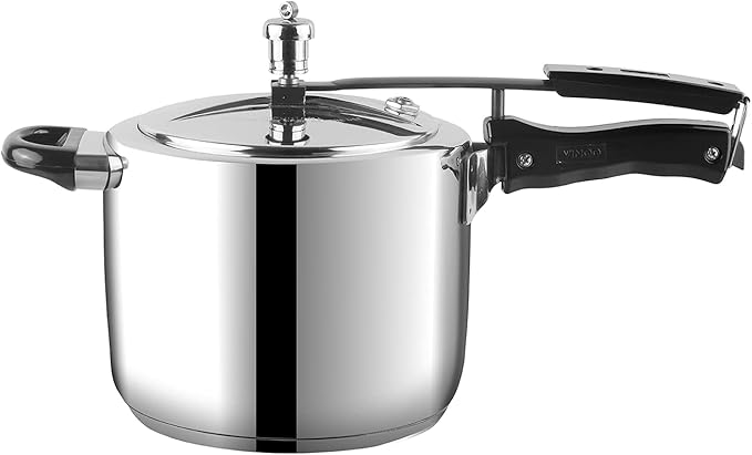 Vinod Pressure Cooker Stainless Steel – Inner Lid - 7 Liter – Sandwich Bottom – Indian Pressure Cooker – Induction Friendly Cooker – Best Used For Indian Cooking, Soups, and Rice Recipes, Quinoa