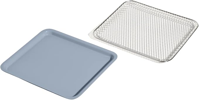 Our Place Wonder Oven Essentials Kit | Extra Air Fryer Basket & Nonstick Ceramic-Coated Bake Pan | Oven Safe, Eco-Friendly | Blue Salt