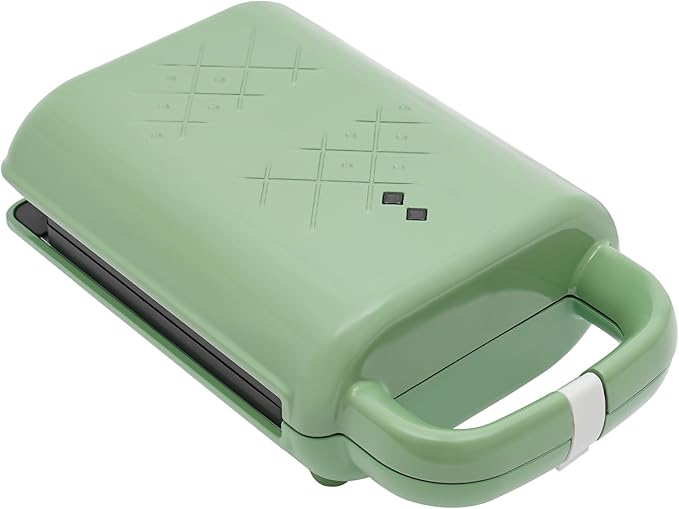 Sandwich Maker, Portable Breakfast Machine, 600W Electric Sandwich Maker, for Making Various Kinds Of Sandwiches, Eggs, Bacon, Etc (Green)