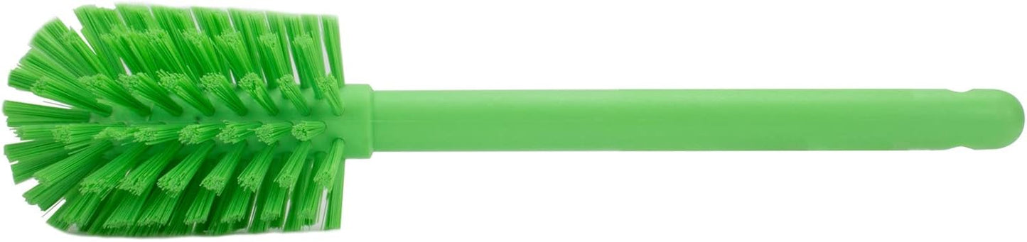 SPARTA Large Water Bottle Brush Ideal for Wide-Mouth Jars, Bottles and Tumblers, Dishwashing Tool with Handle for Home and Commercial Kitchens, Plastic, 12 Inches, Lime, (Pack of 6)
