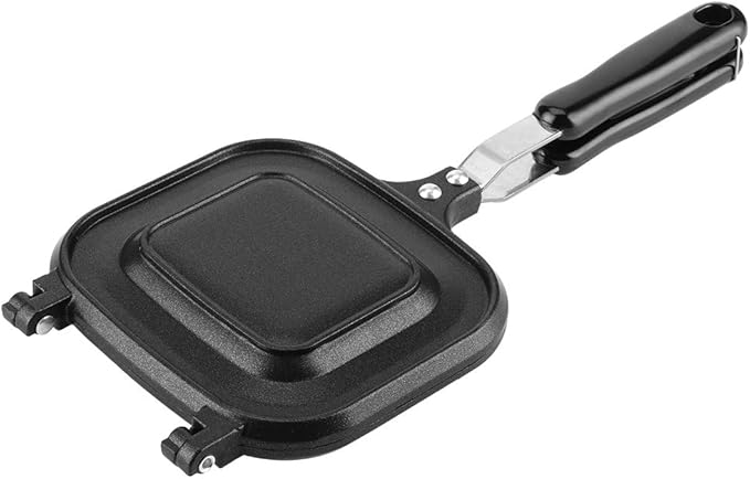 Oumefar Frying Pan Square Double-Sided Pancake Pan Nonstick Cooking Pan Sandwich Maker Multifunction Baking Pan for Toaster Breakfast Omelette