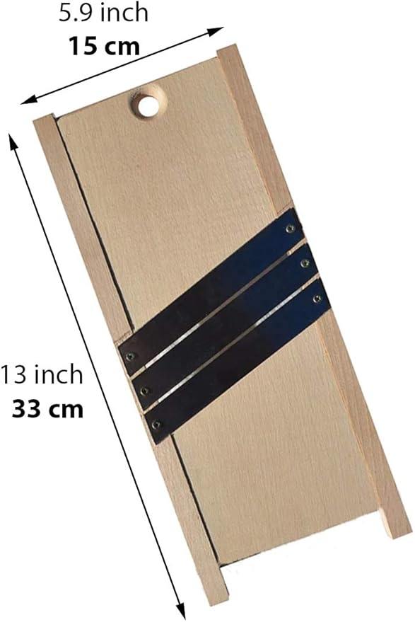 Wooden Cabbage Shredder for Coleslaw and Sauerkraut (12.9x5.9 in) - Cabbage Grater for Coleslaw and Sauerkraut - Slaw Slicer Cutter Maker
