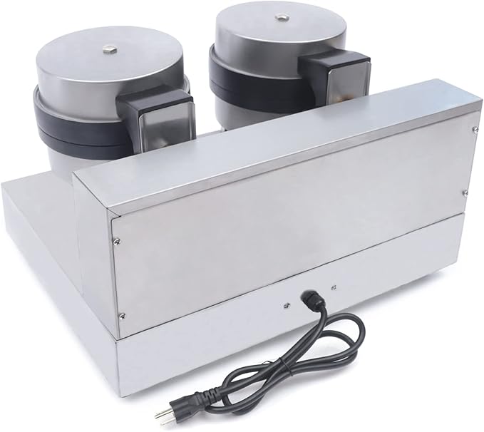 Burger Waffle Maker,Commercial Electric Dual Head Burger Panini Maker Machine,Non Stick Waffle Press Machine with Time & Temp Control Stainless Steel Material for Home Kitchens Breakfast Shops Schools