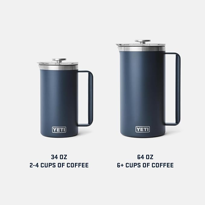 YETI Rambler 64 oz. French Press Coffee Maker, Navy