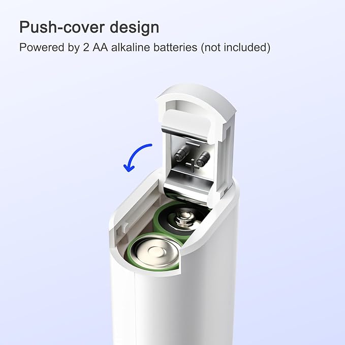 Powerful Electric Milk Frother, Battery Operated Drink Blender, Foam Maker Mixer, Milk Frother Handled for Coffee, Latte, Matcha, Protein Powder (White)