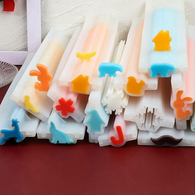 Bear Tube Column Silicone Soap Candle Mold Embed Soap Making Supplies Silicone Mold for Soap