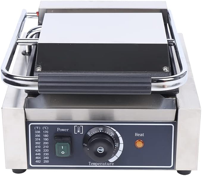 Panini Press Grill and Griddle,Stainless Steel Sandwich Maker & More,Grill Press Sandwich Maker,Removable Non-Stick Baking Trays