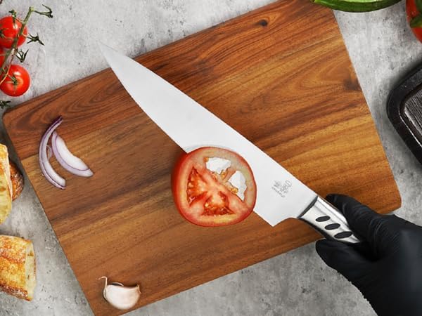 3PCS High Carbon Stainless Steel Kitchen Knife Set - 8" Chef Knife, 7" Santoku Knife, 5" Utility Knife | Sharp, Rust-Resistant Cooking Knives for Home Kitchen, BBQ| Ideal Gift for Cooks
