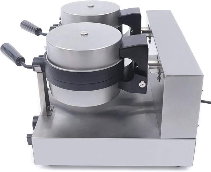 Burger Waffle Maker,Commercial Electric Dual Head Burger Panini Maker Machine,Non Stick Waffle Press Machine with Time & Temp Control Stainless Steel Material for Home Kitchens Breakfast Shops Schools