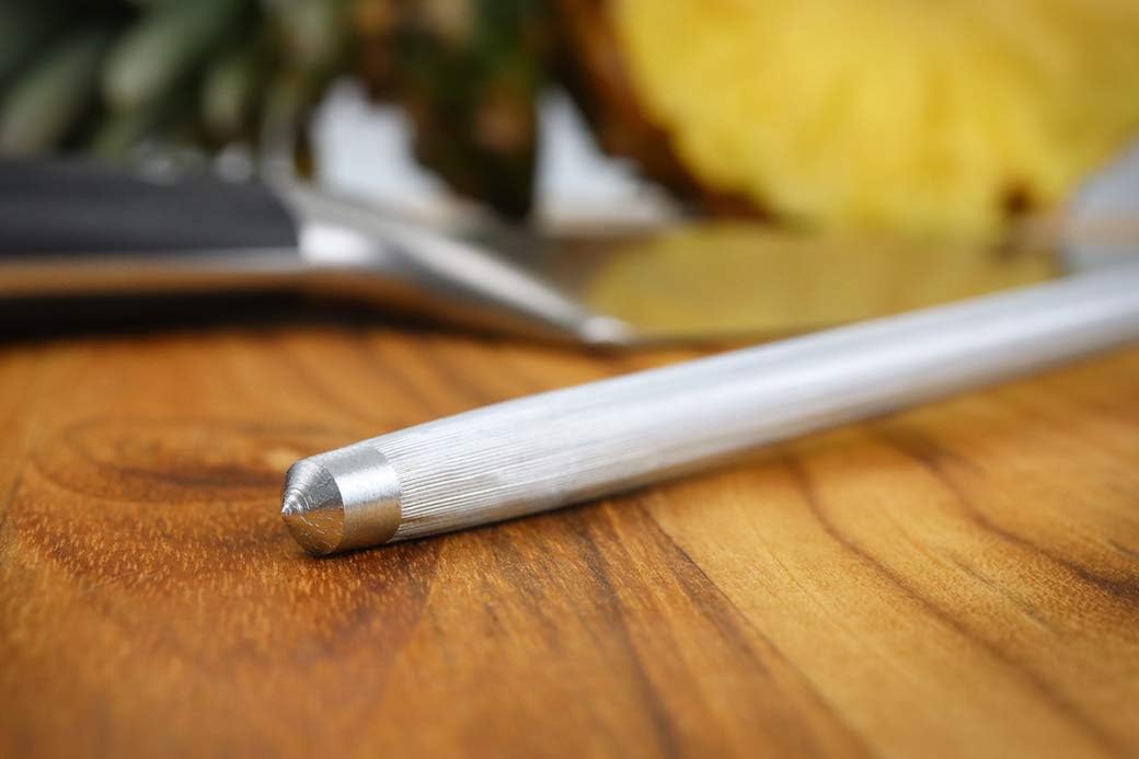Professional Honing Steel 12”, Magnetized for Safety, No Rust, No Cheap Plastic! Noble’s Knife Sharpener Has an Oval Handle for a Firm Grip and is Built For Daily Use, Perfect for Chefs!