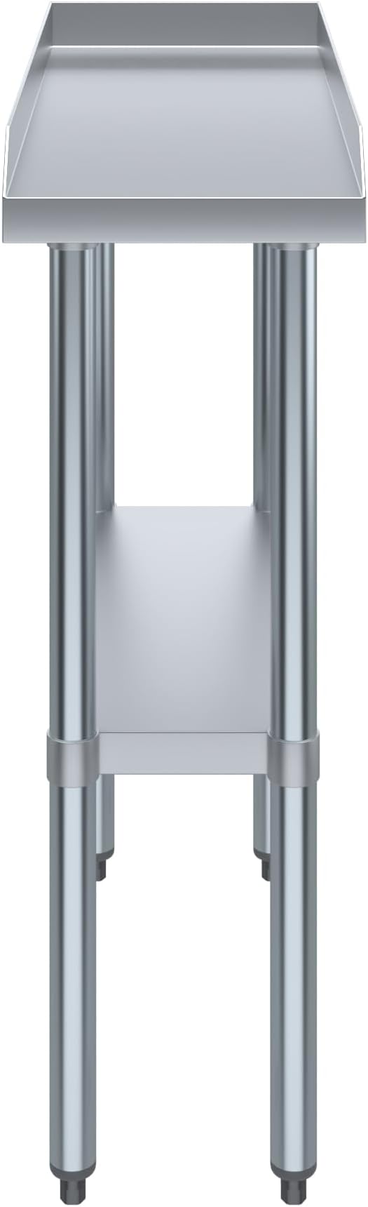 AmGood Commercial Work Table with Backsplash and Sidesplashes | Height: 35" | Stainless Steel Prep Table for Kitchen, Restaurant, Garage, Laundry | NSF (12" Long x 30" Deep)