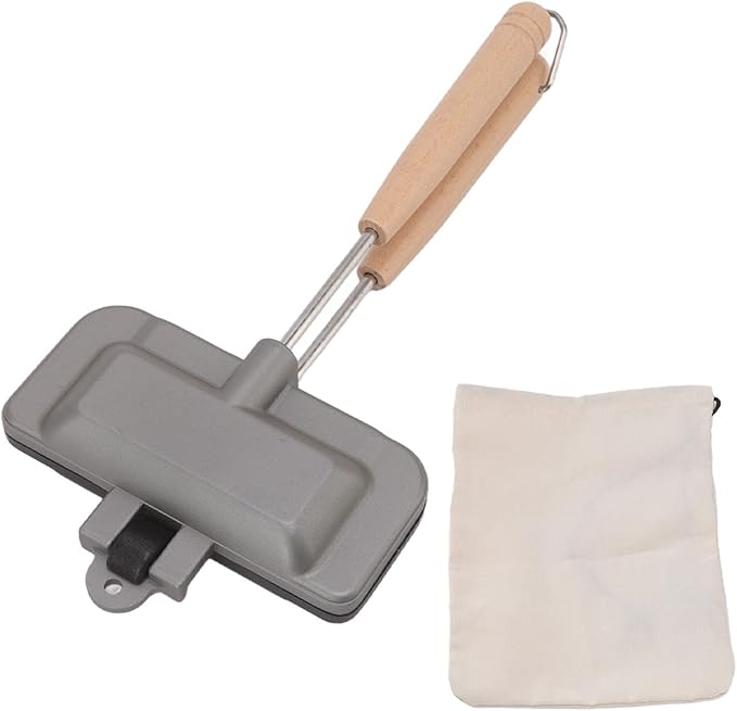Sandwich Frying Pan, Double Sided Hot Dog Toaster, Small Portable Non Stick Removable Sandwich Clamp Kitchen Tool for Breakfast Pancakes, Toast, Omelets