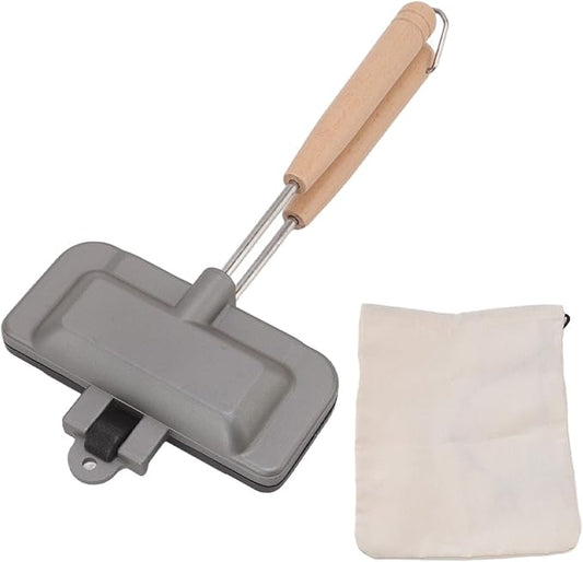 Sandwich Frying Pan, Double Sided Hot Dog Toaster, Small Portable Non Stick Removable Sandwich Clamp Kitchen Tool for Breakfast Pancakes, Toast, Omelets