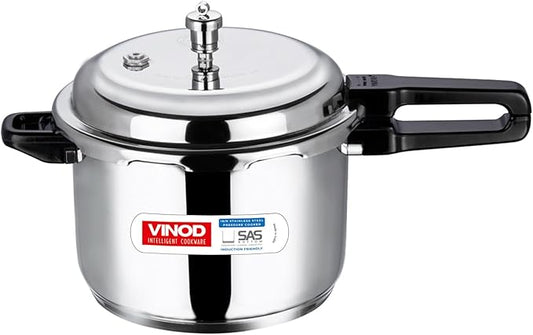 Vinod V-7L Stainless Steel Sandwich Bottom Pressure Cooker, 7.4 Quart