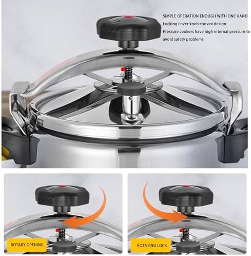 Pressure Cooker, 3/4 / 5 Liters Aluminum Explosion Proof Pressure Canner for Home and Commercial Use, with Easy Opening & Closing Lid for Gas, Electric, or Flat Top Stoves (3L)