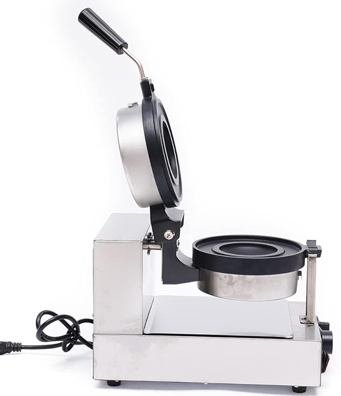Electric Burger Baking Machine, 1.2KW 110V Commercial and Home Panini Press Maker with 180° Rotatable Head and Temp Control, for Gourmet Hamburger, Sandwiches, Breakfast, White