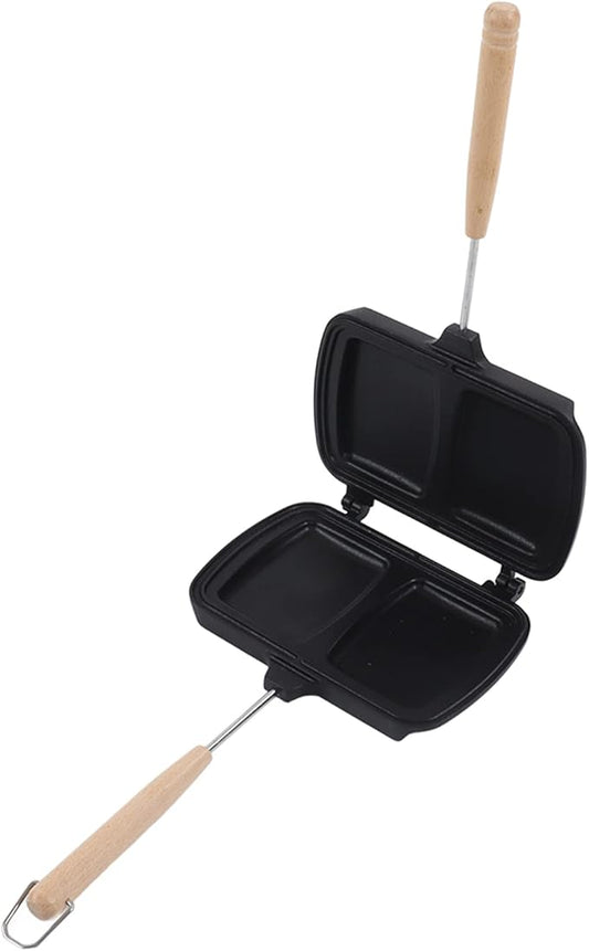 Topyond Double Sandwich Maker, Sided Nonstick Panini Press Breakfast Sandwich Maker, Grilled Cheese Maker with Removable Handles, Aluminum Alloy Material, Easy to Clean