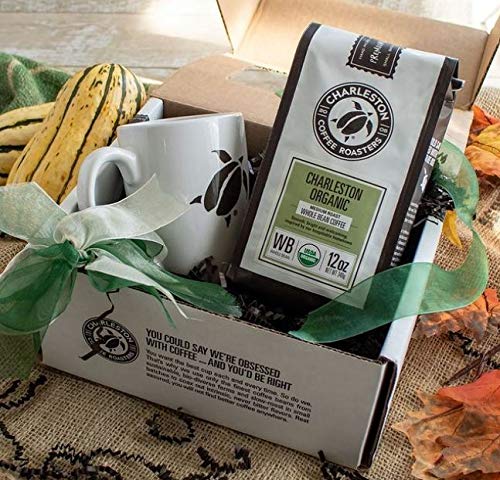 Charleston Coffee Roasters | Specialty Organic Whole Bean Coffee | Hand Picked, Premium Slow Roast | (Charleston Organic, Medium Roast) 12oz, 6 Pack