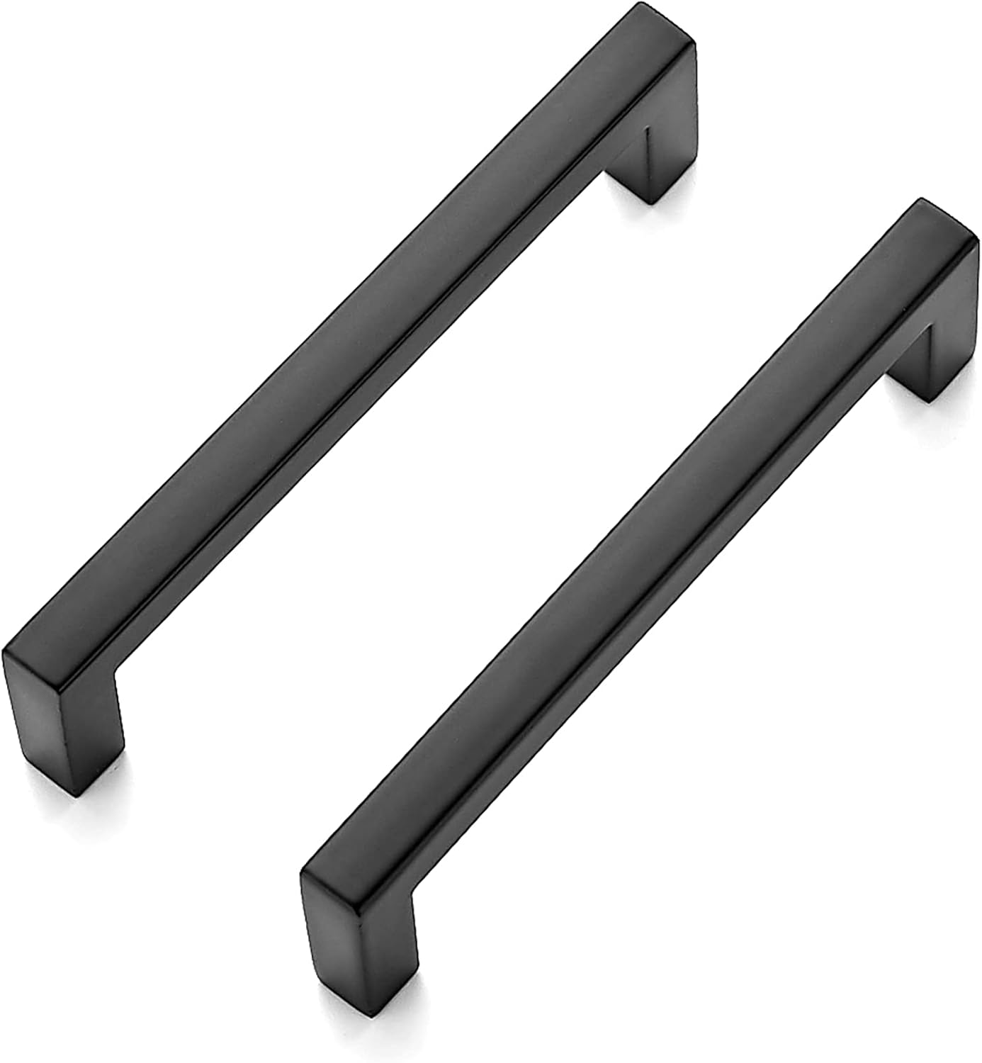 Ravinte 60 Pack Solid 3-3/4 Inch Center to Center Slim Square Bar Drawer Handles - Kitchen Cabinet Handles Black Drawer Pulls Matte Black Cabinet Pulls