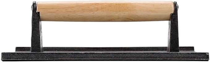AME D'ESSENCE (1-PC) Cast Iron Steak Weight Commercial Grade Heavy Burger Press Great for Hamburger or Panini Iron Press Medium Size 8 x 4