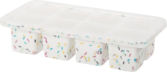 Oggi Prep & Portion Silicone Freezer Trays with Lid - Freezer Molds for Food, Ice Cube Tray, Food Prep Containers, Freezer Storage Containers, for Soup, Smoothie Cubes, Broth, Leftovers - 1/4 Cup