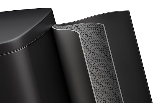 Garvee 13 gal / 50 L Metal Kitchen Trash Can with Lid, Large Rustproof Garbage Can for Kitchen, Step-on Trash Bin with Inner Bucket, Rear Handle, Soft Close Lid, Black