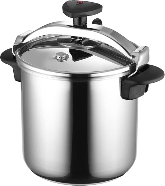 MAGEFESA Star 14.8-Quart Stainless Steel Pressure Cooker, Works on All Stovetops (Induction Compatible), Safety Lock & 8 PSI Cooking