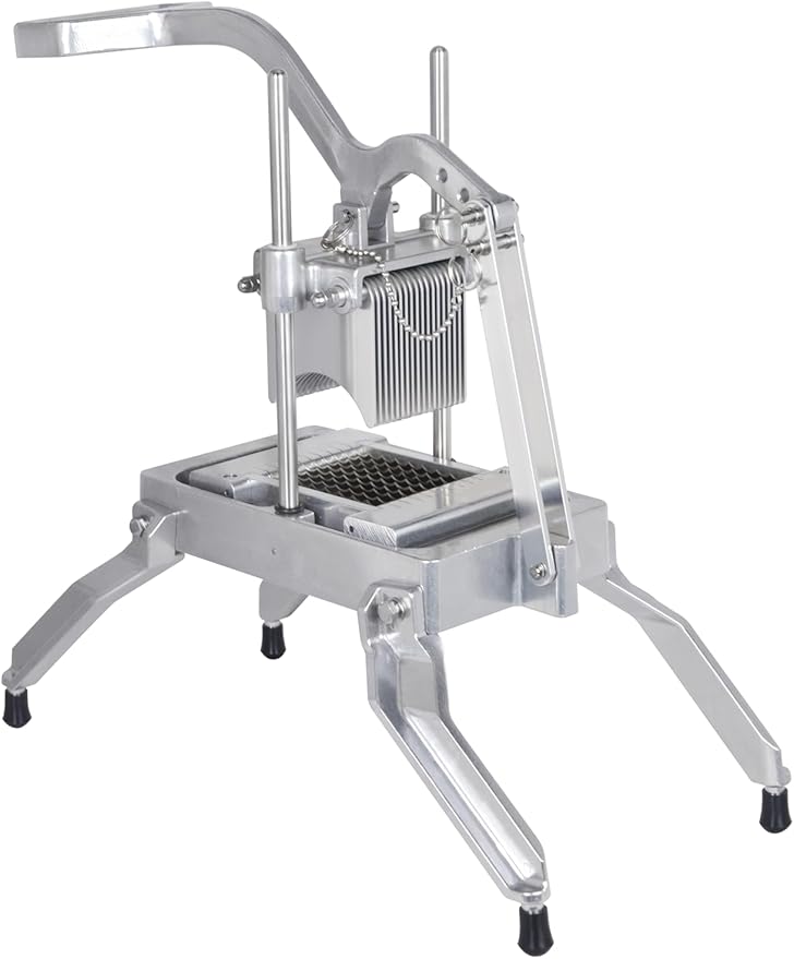 Hakka Commercial Onion Slicer, Vegetable Fruit Cutter with 3/16" & 1/4" Blades Heavy Duty Onion Cutter Stainless Steel Removable and Replaceable Kattex Chopper Tomato Slicer, Sliver