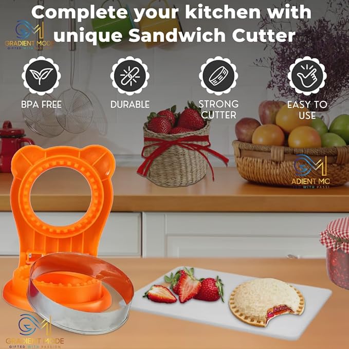 Sandwich Cutter and Sealer, Sandwich Cutter for Kids, Uncrustables Sandwich Maker, Bread Cutters Sandwich DecrusterGreat for boys girls kids Bento Box Lunch Box