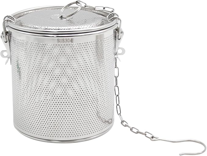 Tea Infuser, Stainless Steel Seasoning Strainer Tea Ball Filter Soup Seasonings Seperation Basket Spice Filter Tea Sieve for Home Restaurant Kitchen (5.11 x 5.7 inch)