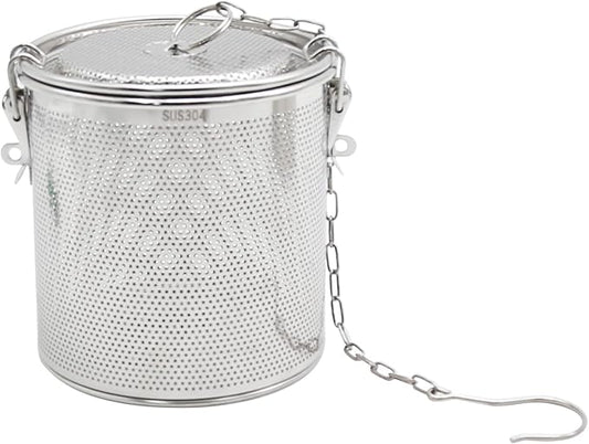 Tea Infuser, Stainless Steel Seasoning Strainer Tea Ball Filter Soup Seasonings Seperation Basket Spice Filter Tea Sieve for Home Restaurant Kitchen (5.11 x 5.7 inch)