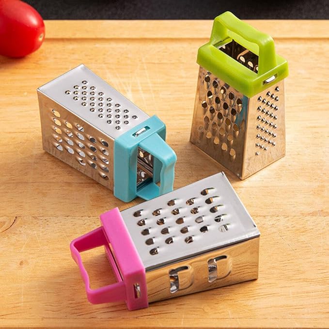 Ciieeo 6pcs Mini Cheese Grater, Stainless Steel Small Box Graters Vegetable Grater Food Shredder Lemon Zester Kitchen Small Graters for Cheese Gingers Potatoes