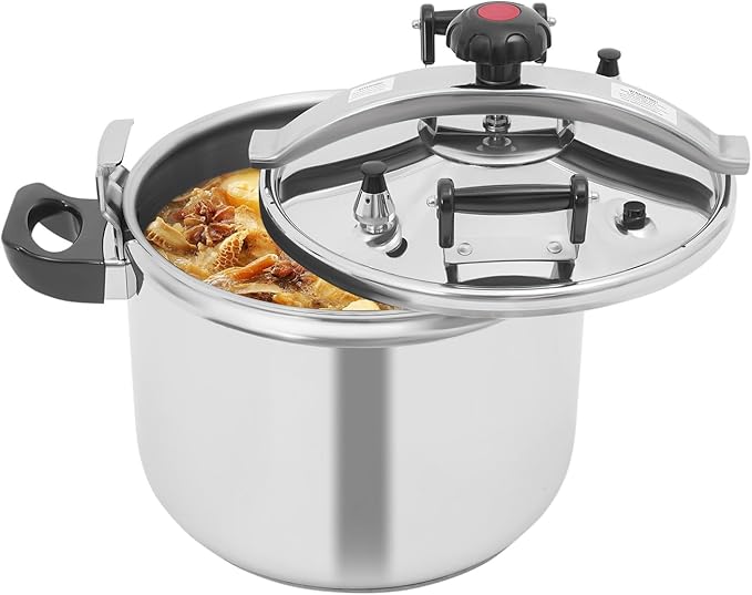 42 Quart Stainless Steel Pressure Cooker, Commercial Stove Top Pressure Cooker, Pressure Stewing Pot, Compatible with Gas & Induction Cooker
