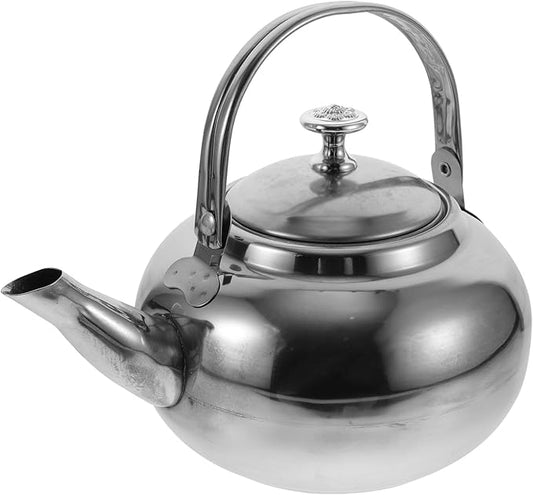 Hemoton Stainless Steel Tea Kettle with Infuser 1.2L Whistling Stove Top Kettle for Home and Camping Use