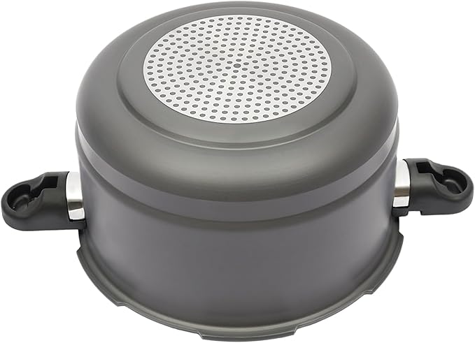 Pressure Cooker, 9L/9.5qt Hard Anodized Aluminium Alloy Pressure Canner with Spring Valve Safeguard Devices&Steam Rack Induction Compatible Lightweight Pressure Cooker for Gas Stove Electric Stove