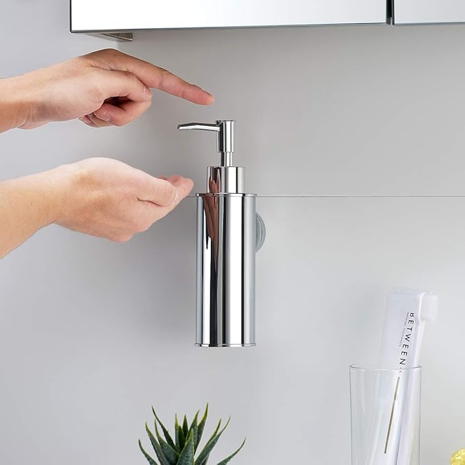 BGL Soap Dispenser Stainless Steel 304 Chrome Wall Mount Liquid and Soap Dispenser for Kitchen and Bathroom