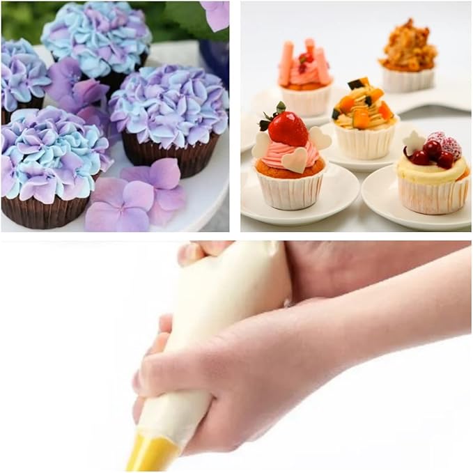 XXL 26in Pastry Bags Disposable, 100 Pcs 26 Inch Decorating Piping Bags for Frosting, Royal Icing, Professional Cake Supplies for Baking and Decorating