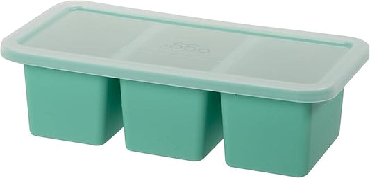 OGGI Prep & Portion Silicone Freezer Trays with Lid - Freezer Molds for Food, Ice Cube Tray, Food Prep Containers, Freezer Storage Containers, for Soup, Smoothie Cubes, Sauce, Broth, Leftovers - 1 Cup