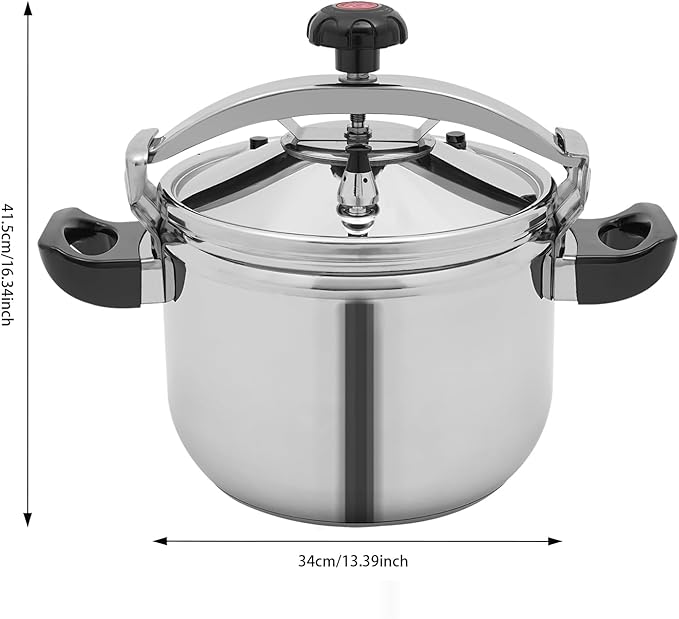 23 Quart Stainless Steel Pressure Cooker, 60Kpa Pressure Stewing Pot w/Alarm Device, Pressure Cooker Pot for Cooking, 3 Heavy Security Systems,Works on All Stovetops(Induction Compatible)(22L/23.25Qt)