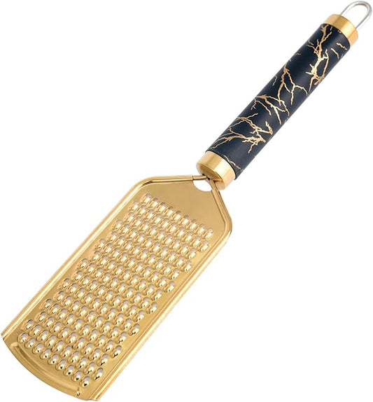 Professional Cheese Grater, Gold Stainless Steel Cheese Grater Handheld, Grater Hand Crank, Practical Kitchen Gadgets, Graters for Cheese, Chocolate, Spices (Coarse)