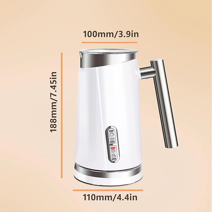 Electric Milk Frother, Milk Frother and Steamer, Automatic 4-in-1 Electric Milk Steamer, Warm and Cold Foam For Coffee,Latte, Cappuccino