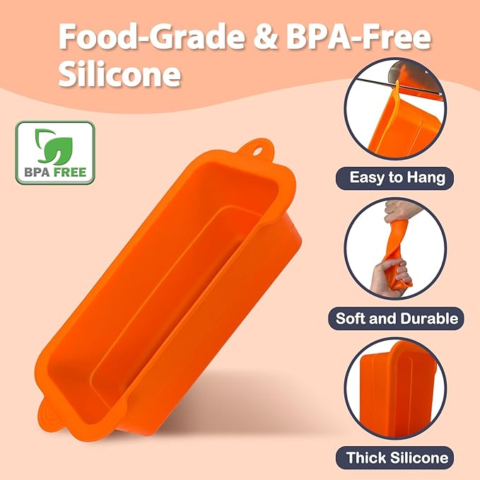 Silicone Grease Cup Liners for Black-Stone 36 28 22 17 Inch Griddle, 2 Pack Reusable Drip Pans Grill Catchers Black-Stone Griddle Accessories, Orange