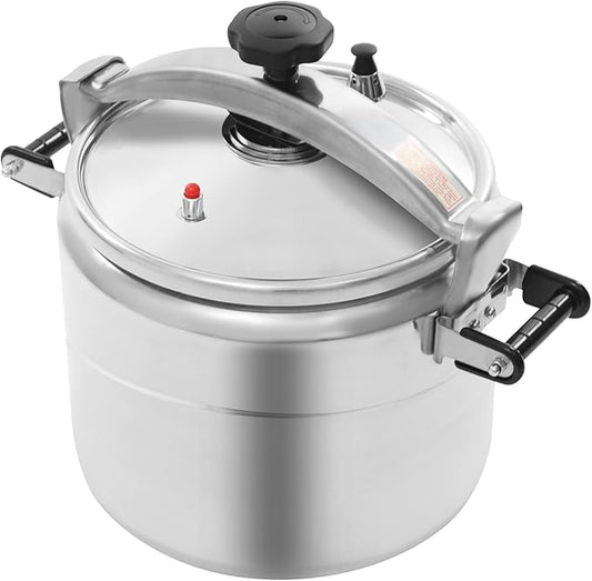 Safety Aluminum Pressure Cooker, 31.7 Qt with Release Valve & Multiple Protective Devices, Cooking Pressure Canner for Steam, Canning, Stewing on All Stovetops