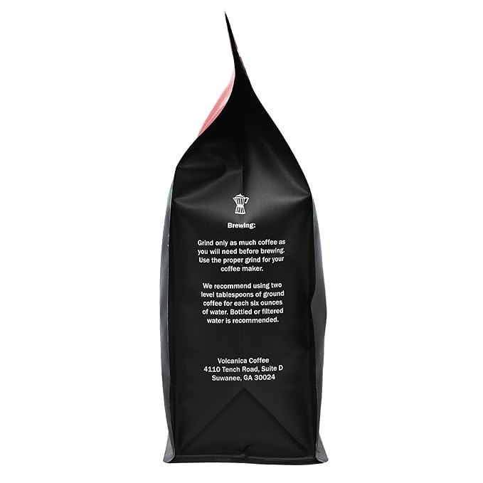 Volcanica Coffee, Dark Roast Coffee, Whole Bean, Fresh Roasted, 16-ounce