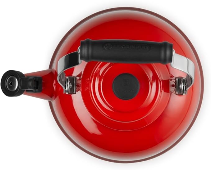 Le Creuset Enamel On Steel Whistling Tea Kettle, 1.7 qt., Cerise